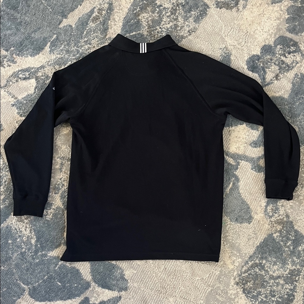 adidas Black Long Sleeve Polo Shirt - Picture 5 of 5